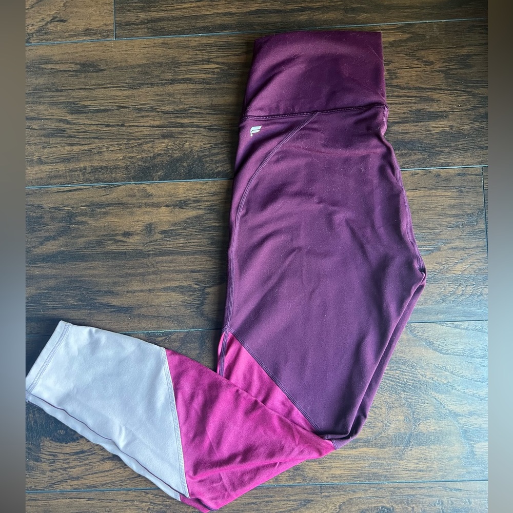 LIKE NEW Size M 7/8 power zone high waisted tri-color Fabletics leggings